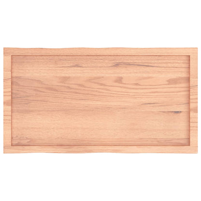 Stolní Deska Hnědá 100X50X(2-6)Cm Ošetřený Dřevo Živá Hrana