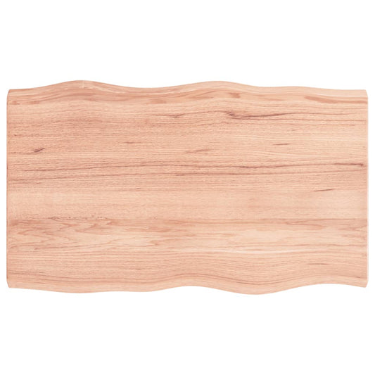 Stolní Deska Hnědá 100X60X(2-4)Cm Ošetřený Dřevo Živá Hrana