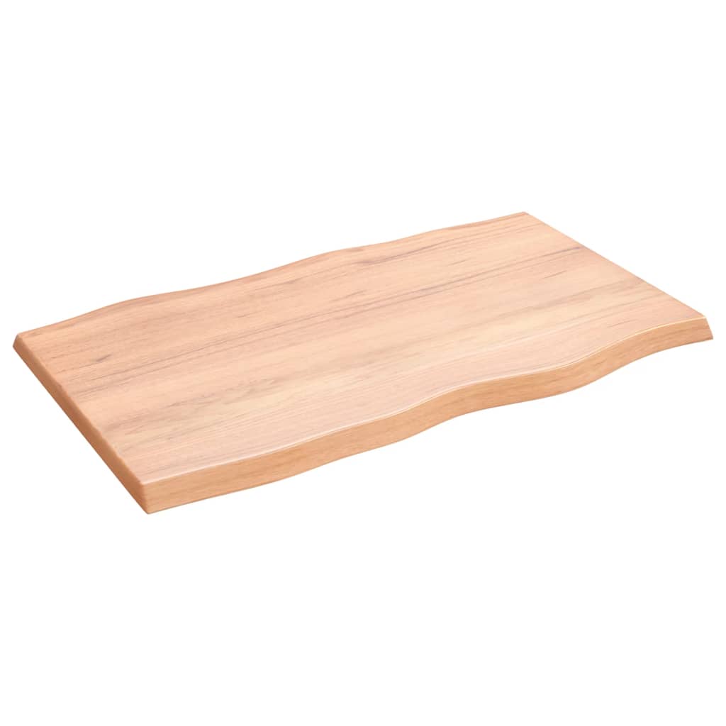 Stolní Deska Hnědá 100X60X(2-4)Cm Ošetřený Dřevo Živá Hrana