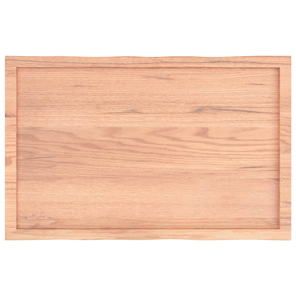 Stolní Deska Hnědá 100X60X(2-4)Cm Ošetřený Dřevo Živá Hrana