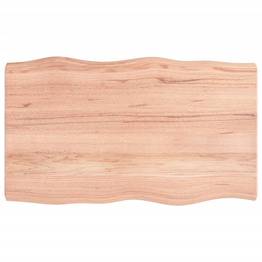 Stolní Deska Hnědá 100X60X(2-6)Cm Ošetřený Dřevo Živá Hrana
