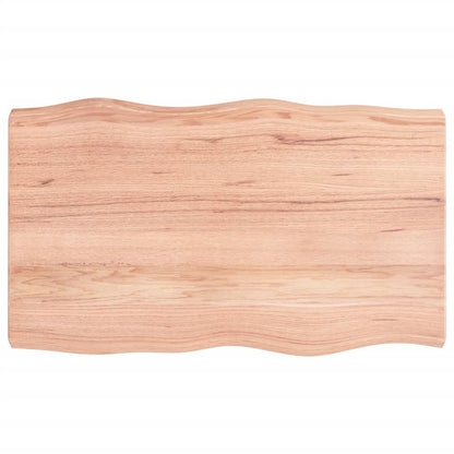 Stolní Deska Hnědá 100X60X(2-6)Cm Ošetřený Dřevo Živá Hrana