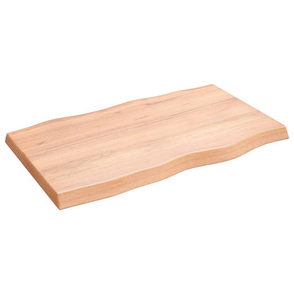 Stolní Deska Hnědá 100X60X(2-6)Cm Ošetřený Dřevo Živá Hrana