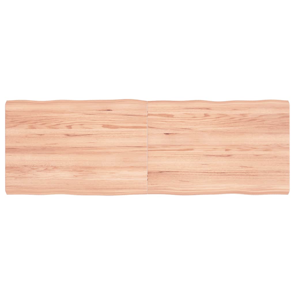 Stolní Deska Hnědá 120X40X(2-4)Cm Ošetřený Dřevo Živá Hrana