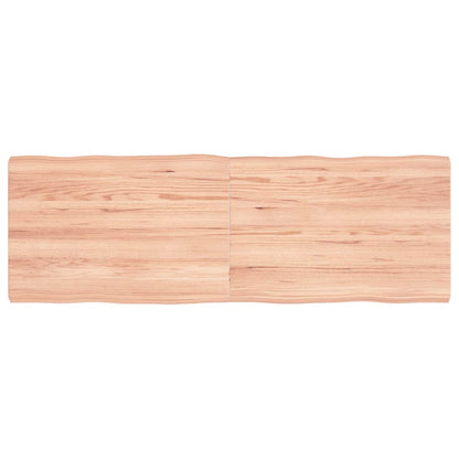 Stolní Deska Hnědá 120X40X(2-4)Cm Ošetřený Dřevo Živá Hrana