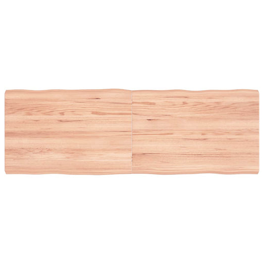 Stolní Deska Hnědá 120X40X(2-4)Cm Ošetřený Dřevo Živá Hrana