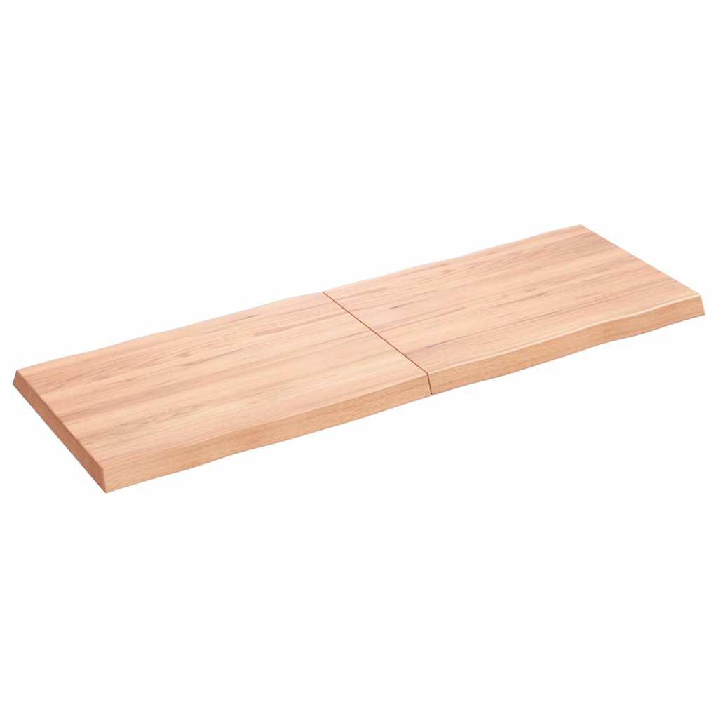 Stolní Deska Hnědá 120X40X(2-4)Cm Ošetřený Dřevo Živá Hrana