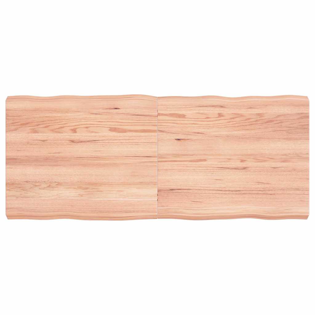 Stolní Deska Hnědá 120X50X(2-6)Cm Ošetřený Dřevo Živá Hrana