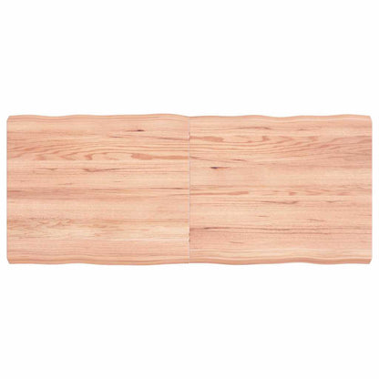 Stolní Deska Hnědá 120X50X(2-6)Cm Ošetřený Dřevo Živá Hrana