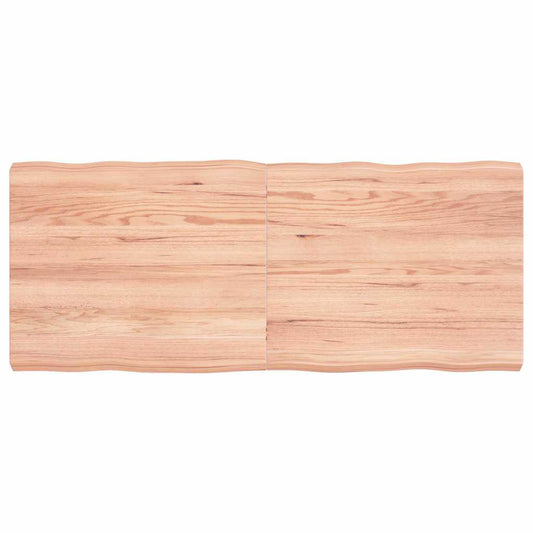 Stolní Deska Hnědá 120X50X(2-6)Cm Ošetřený Dřevo Živá Hrana