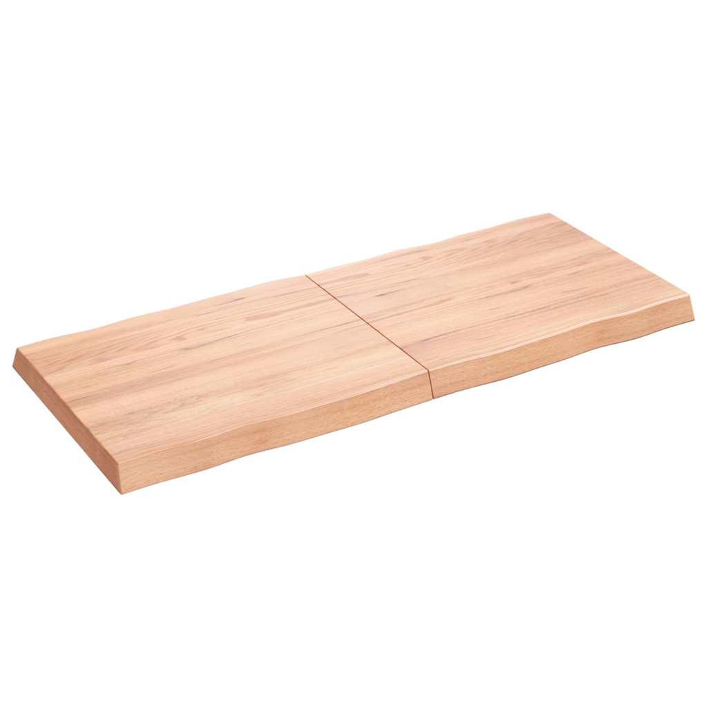 Stolní Deska Hnědá 120X50X(2-6)Cm Ošetřený Dřevo Živá Hrana