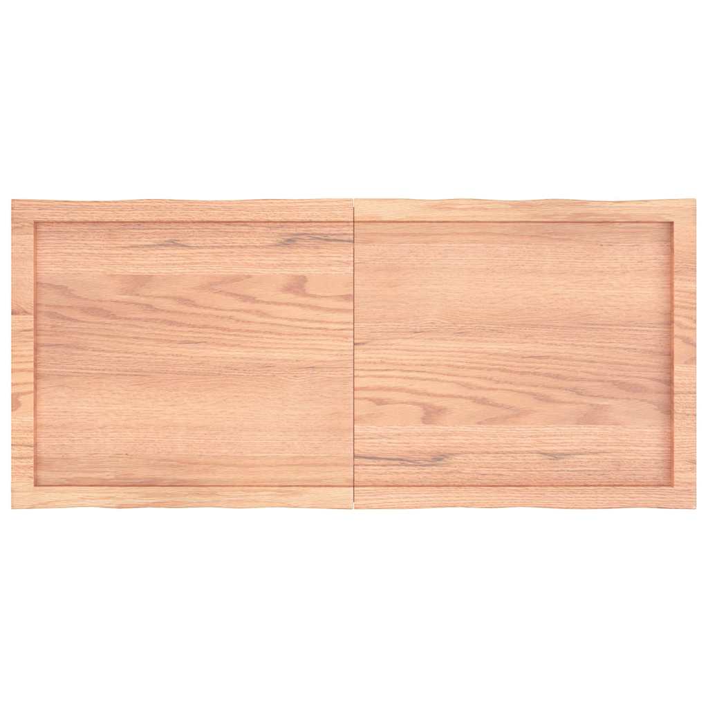 Stolní Deska Hnědá 120X50X(2-6)Cm Ošetřený Dřevo Živá Hrana
