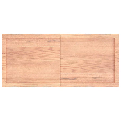 Stolní Deska Hnědá 120X50X(2-6)Cm Ošetřený Dřevo Živá Hrana