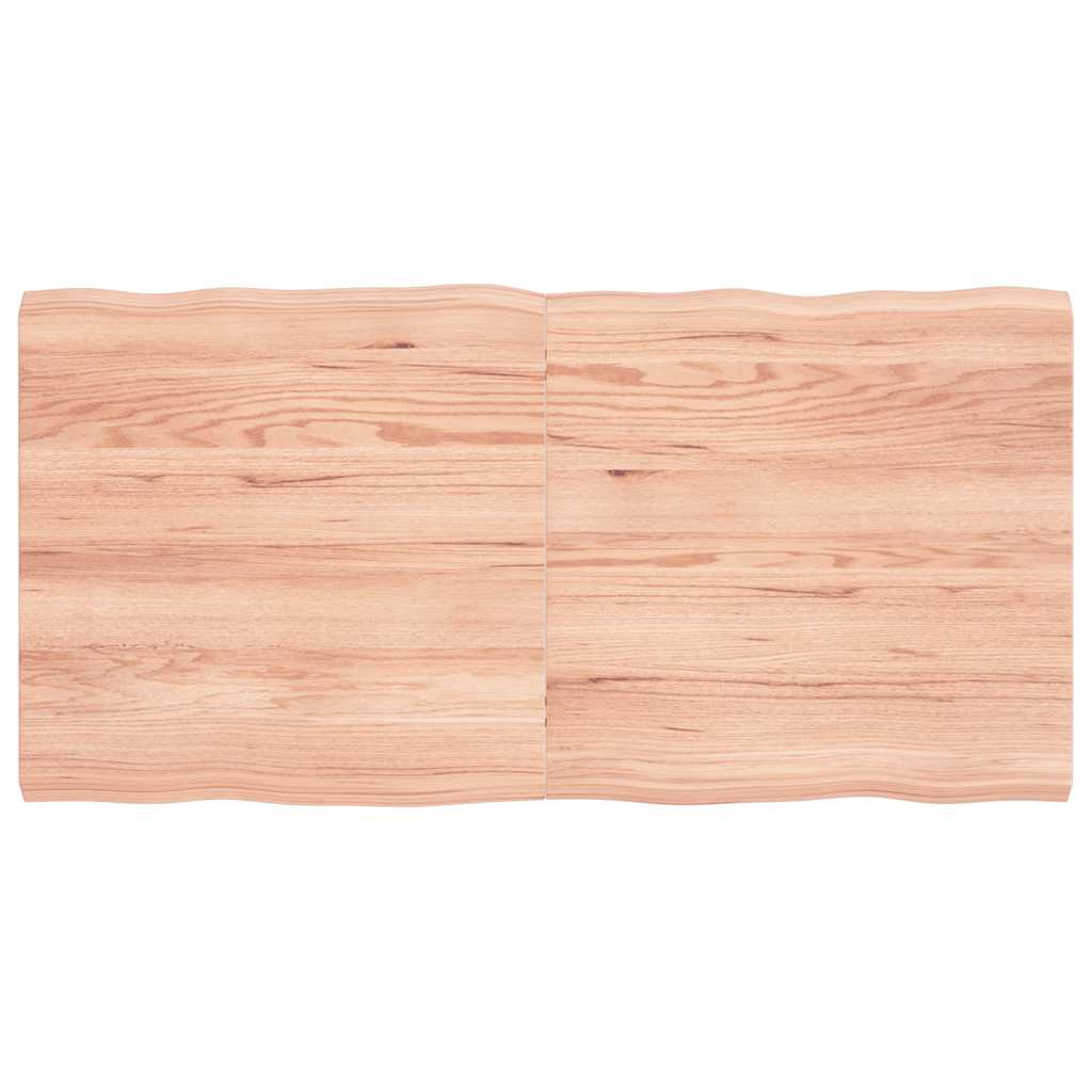 Stolní Deska Hnědá 120X60X(2-4)Cm Ošetřený Dřevo Živá Hrana