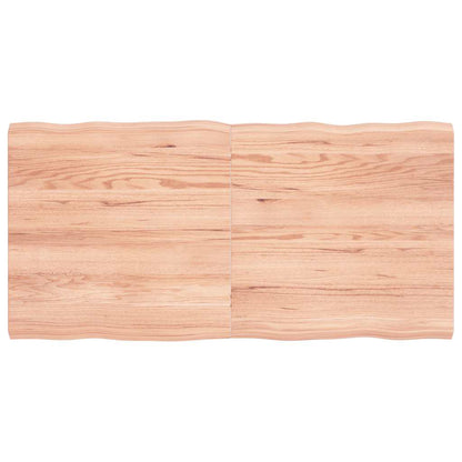 Stolní Deska Hnědá 120X60X(2-4)Cm Ošetřený Dřevo Živá Hrana