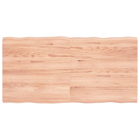 Stolní Deska Hnědá 120X60X(2-4)Cm Ošetřený Dřevo Živá Hrana