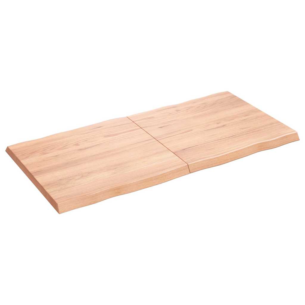 Stolní Deska Hnědá 120X60X(2-4)Cm Ošetřený Dřevo Živá Hrana