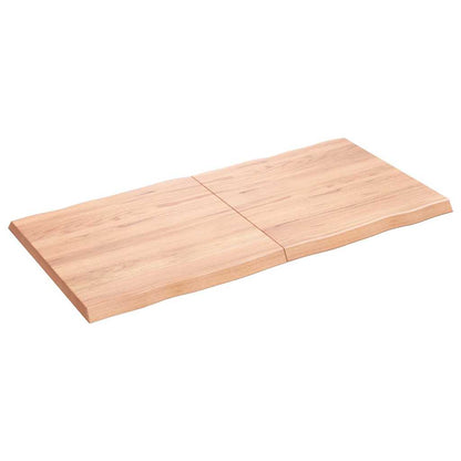 Stolní Deska Hnědá 120X60X(2-4)Cm Ošetřený Dřevo Živá Hrana