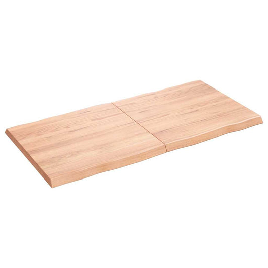 Stolní Deska Hnědá 120X60X(2-4)Cm Ošetřený Dřevo Živá Hrana