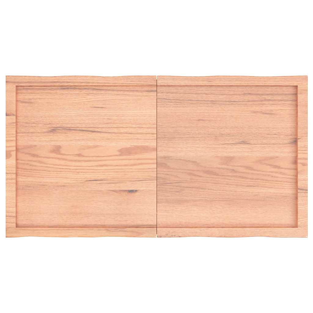 Stolní Deska Hnědá 120X60X(2-4)Cm Ošetřený Dřevo Živá Hrana