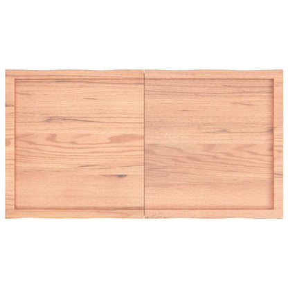 Stolní Deska Hnědá 120X60X(2-4)Cm Ošetřený Dřevo Živá Hrana