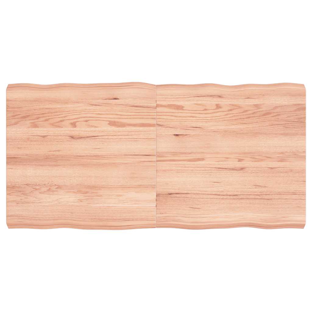 Stolní Deska Hnědá 120X60X(2-6)Cm Ošetřený Dřevo Živá Hrana