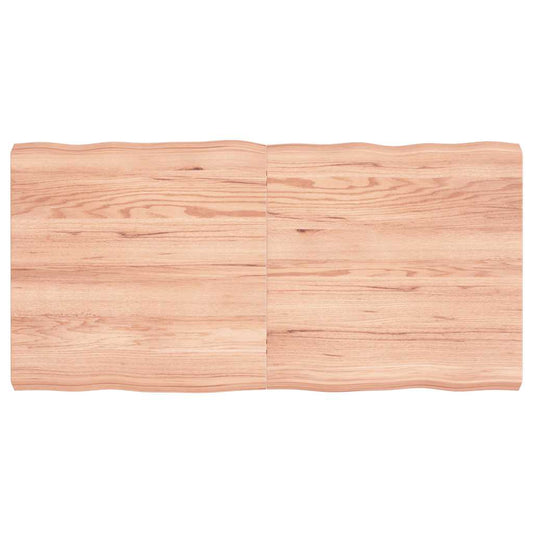 Stolní Deska Hnědá 120X60X(2-6)Cm Ošetřený Dřevo Živá Hrana