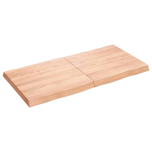 Stolní Deska Hnědá 120X60X(2-6)Cm Ošetřený Dřevo Živá Hrana
