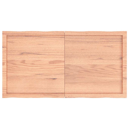 Stolní Deska Hnědá 120X60X(2-6)Cm Ošetřený Dřevo Živá Hrana