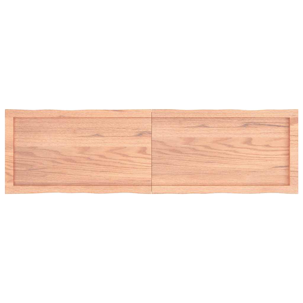 Stolní Deska Hnědá 140X40X(2-4)Cm Ošetřený Dřevo Živá Hrana