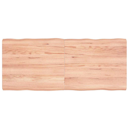 Stolní Deska Hnědá 140X60X(2-6)Cm Ošetřený Dřevo Živá Hrana