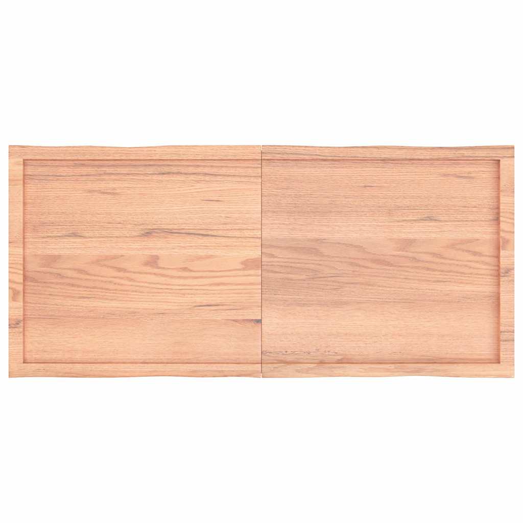 Stolní Deska Hnědá 140X60X(2-6)Cm Ošetřený Dřevo Živá Hrana