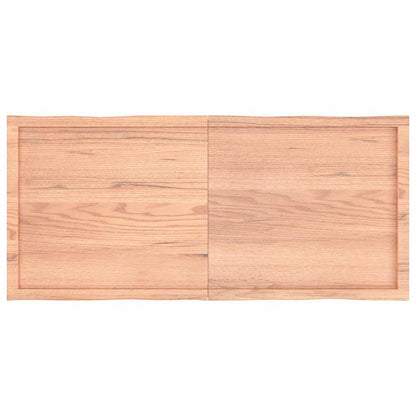 Stolní Deska Hnědá 140X60X(2-6)Cm Ošetřený Dřevo Živá Hrana