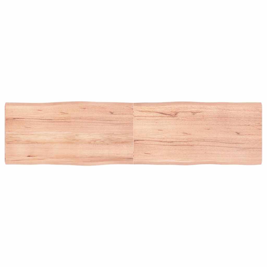 Stolní Deska Hnědá 160X40X(2-4)Cm Ošetřený Dřevo Živá Hrana