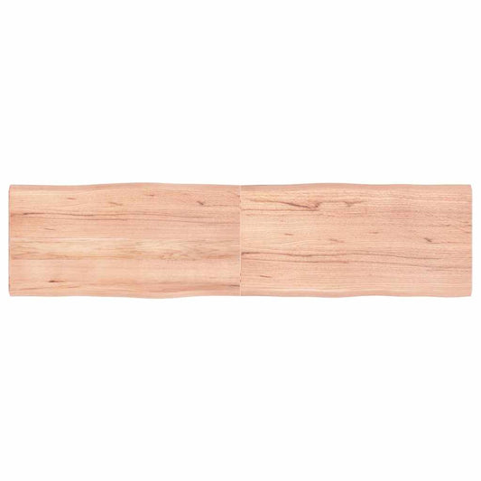 Stolní Deska Hnědá 160X40X(2-4)Cm Ošetřený Dřevo Živá Hrana