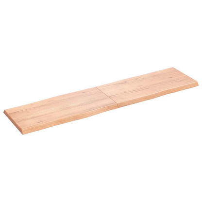 Stolní Deska Hnědá 160X40X(2-4)Cm Ošetřený Dřevo Živá Hrana