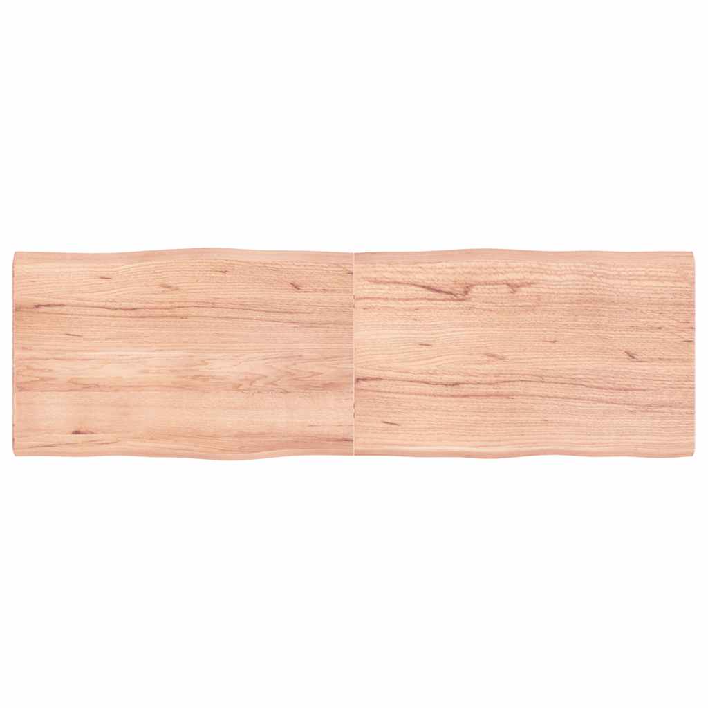 Stolní Deska Hnědá 160X50X(2-4)Cm Ošetřený Dřevo Živá Hrana