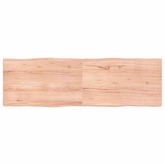Stolní Deska Hnědá 160X50X(2-4)Cm Ošetřený Dřevo Živá Hrana