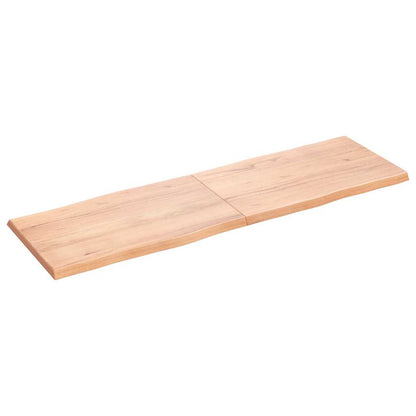 Stolní Deska Hnědá 160X50X(2-4)Cm Ošetřený Dřevo Živá Hrana