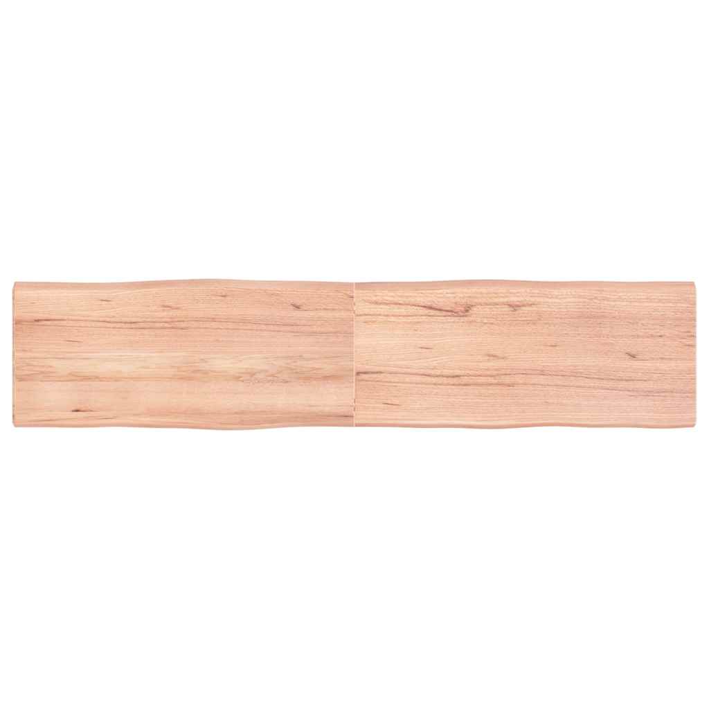 Stolní Deska Hnědá 180X40X(2-4)Cm Ošetřený Dřevo Živá Hrana