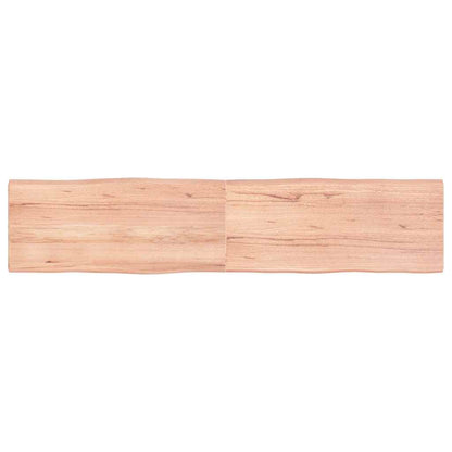 Stolní Deska Hnědá 180X40X(2-4)Cm Ošetřený Dřevo Živá Hrana
