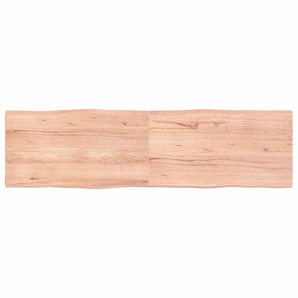 Stolní Deska Hnědá 180X50X(2-4)Cm Ošetřený Dřevo Živá Hrana