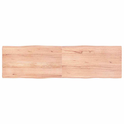 Stolní Deska Hnědá 180X50X(2-4)Cm Ošetřený Dřevo Živá Hrana