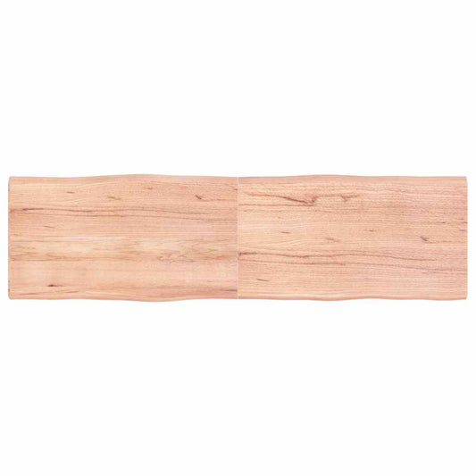 Stolní Deska Hnědá 180X50X(2-4)Cm Ošetřený Dřevo Živá Hrana