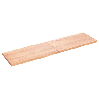 Stolní Deska Hnědá 180X50X(2-4)Cm Ošetřený Dřevo Živá Hrana