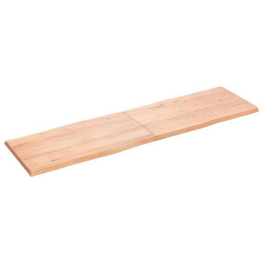 Stolní Deska Hnědá 180X50X(2-4)Cm Ošetřený Dřevo Živá Hrana