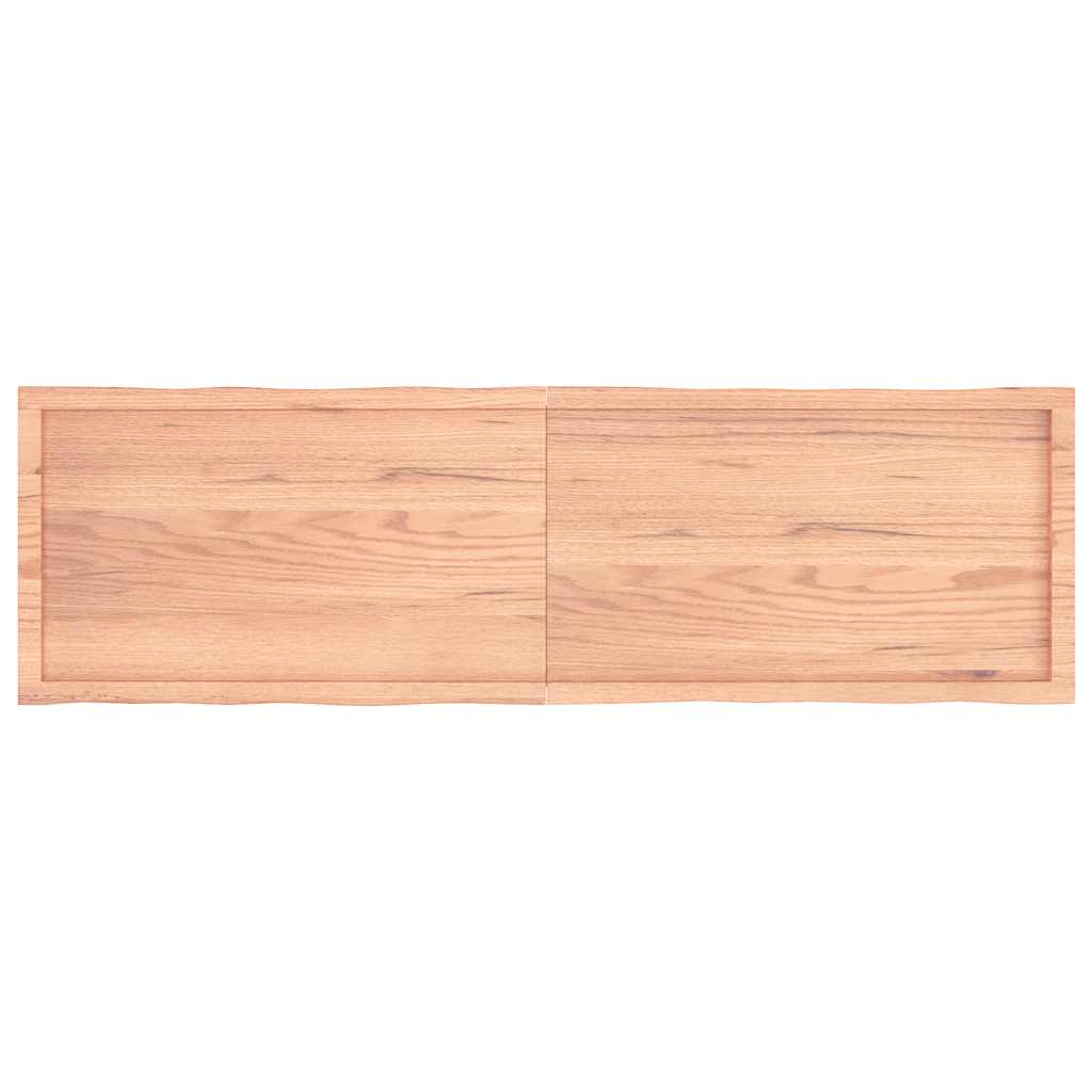 Stolní Deska Hnědá 180X50X(2-4)Cm Ošetřený Dřevo Živá Hrana