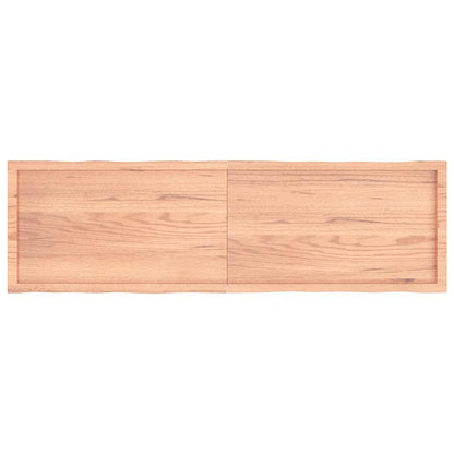 Stolní Deska Hnědá 180X50X(2-4)Cm Ošetřený Dřevo Živá Hrana
