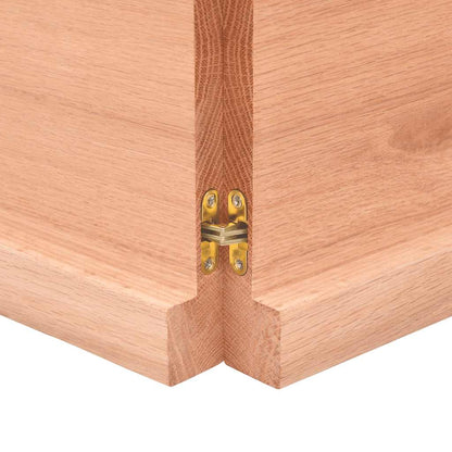 Stolní Deska Hnědá 180X50X(2-4)Cm Ošetřený Dřevo Živá Hrana