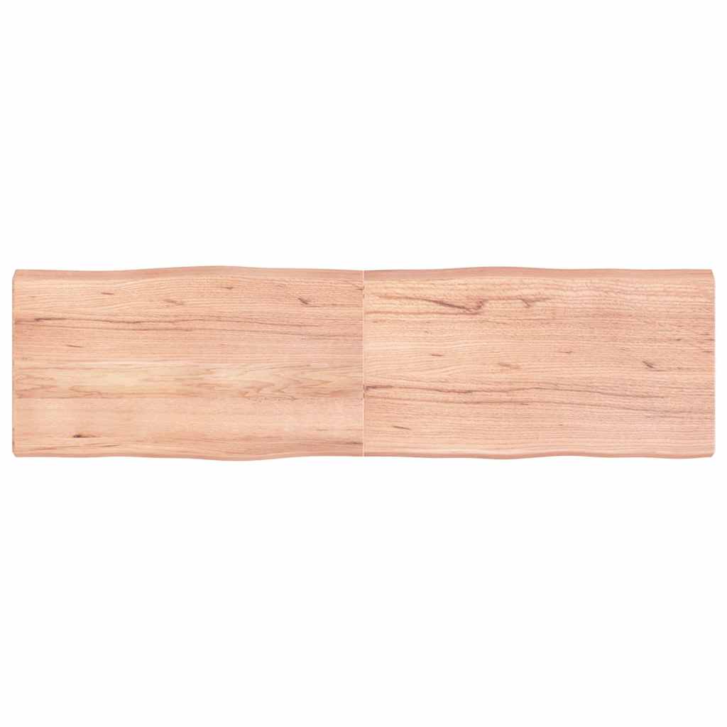 Stolní Deska Hnědá 180X50X(2-6)Cm Ošetřený Dřevo Živá Hrana